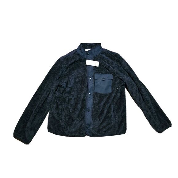 Men's Faux Fur Sherpa Button Down Jacket XL - Picture 1 of 5